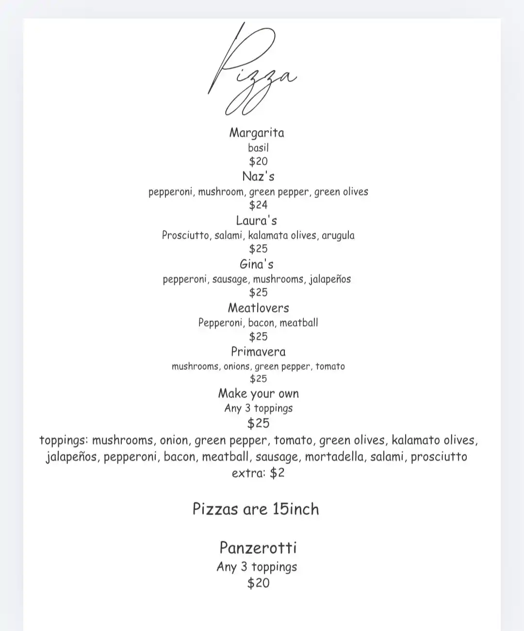 menu image