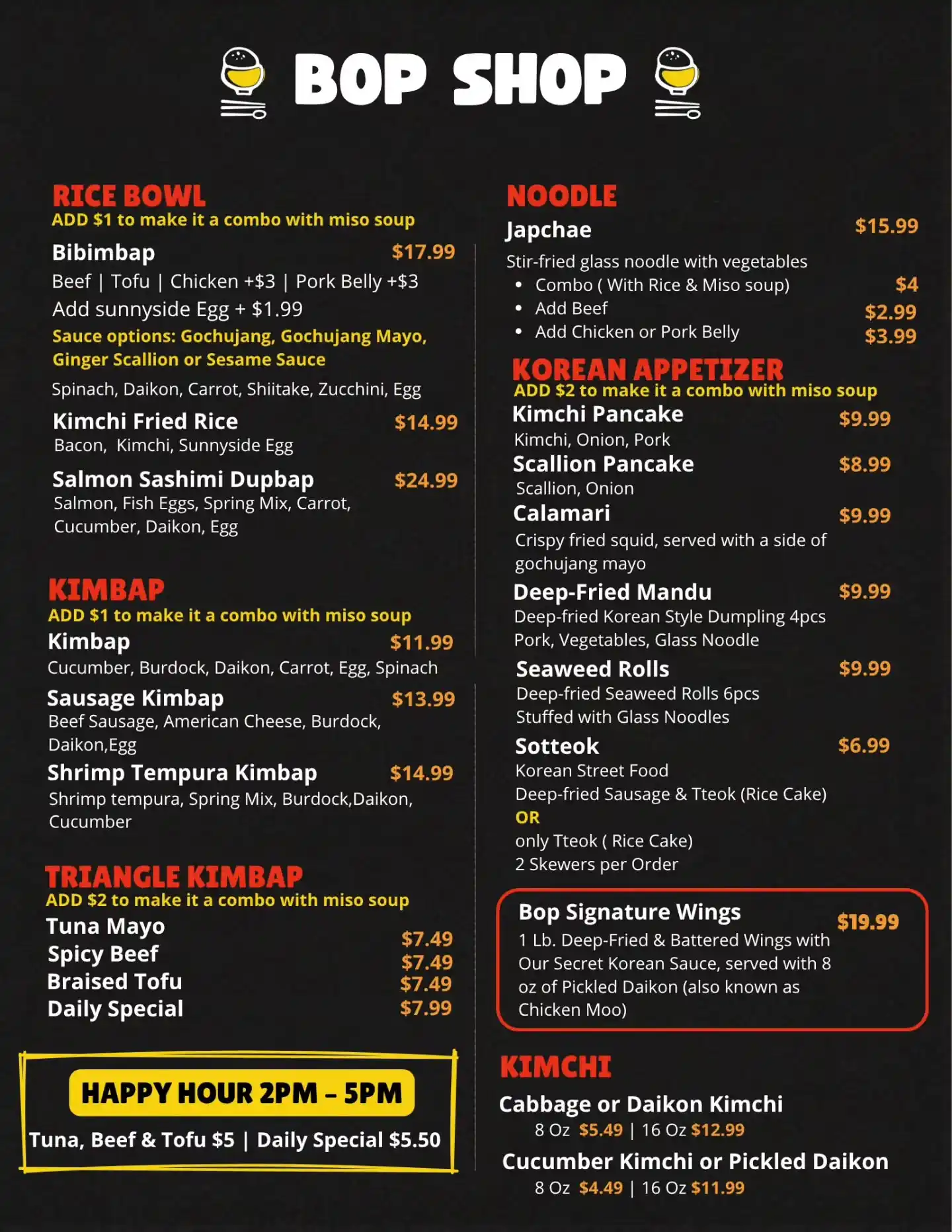 menu image