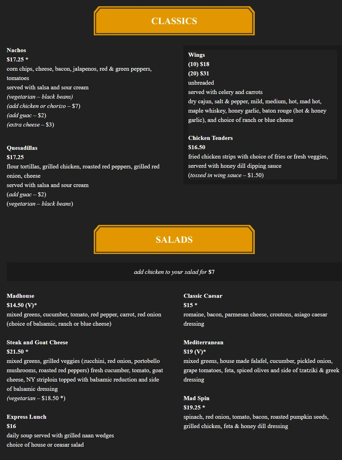 menu image