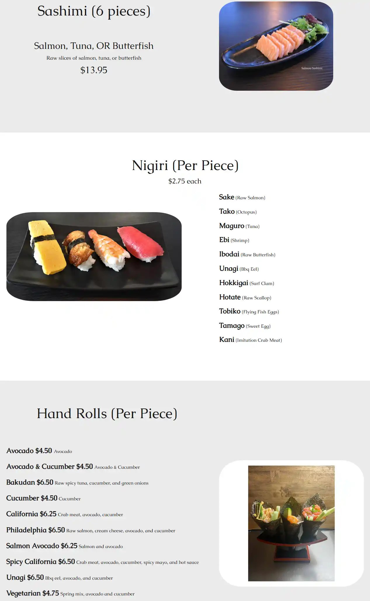 menu image