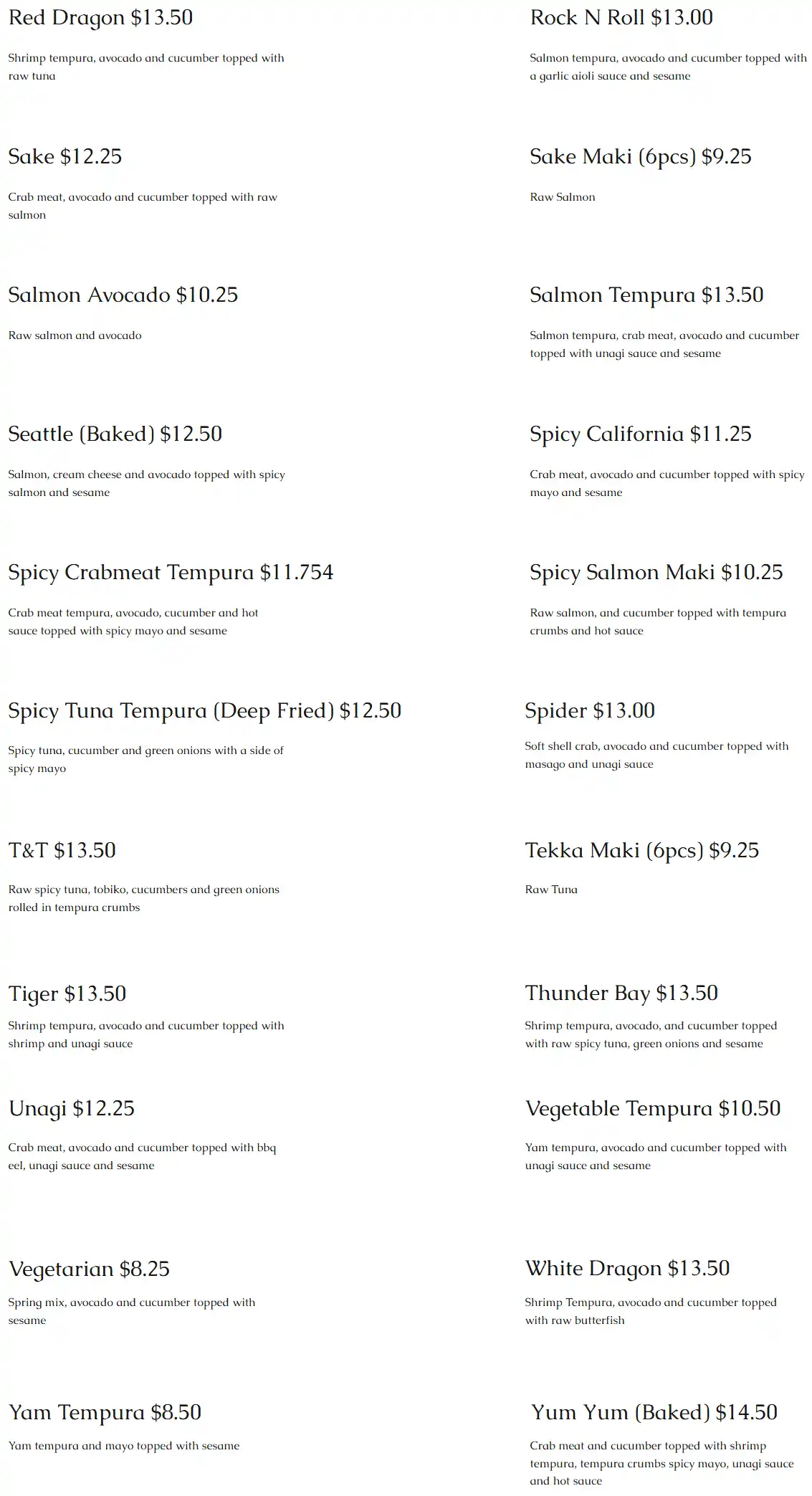 menu image