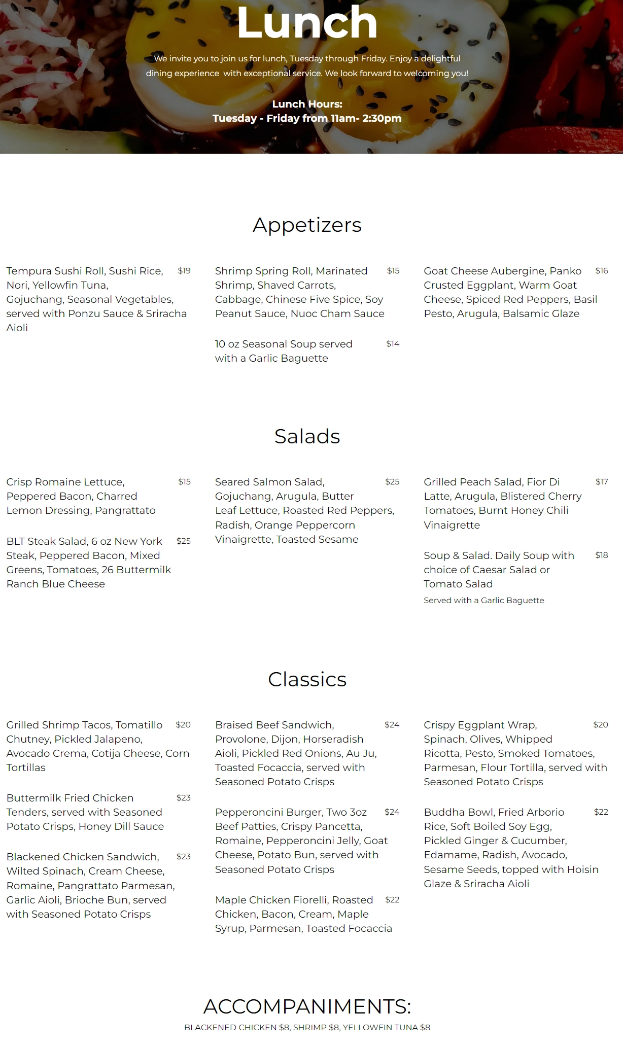 menu image