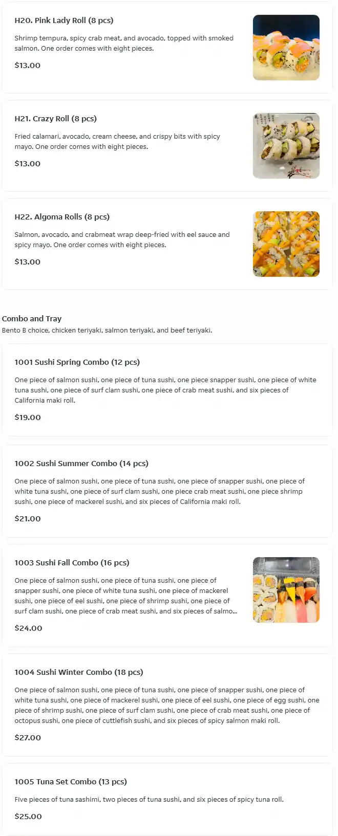 menu image